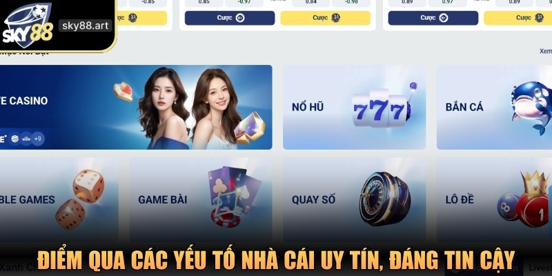Điểm qua các yếu tố nhà cái uy tín, đáng tin cậy